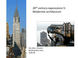 20 century expressions V: Modernist architecture th