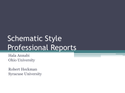 Schematic Style Professional Reports Hala Annabi Ohio University