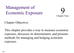 9 Management of Economic Exposure