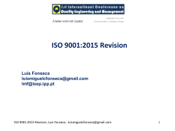 ISO 9001:2015 Revision Luis Fonseca