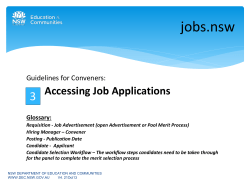 jobs.nsw 3 Accessing Job Applications Guidelines for Conveners: