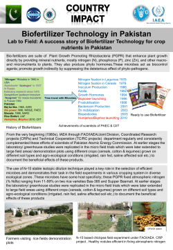 Biofertilizer Technology in Pakistan nutrients in Pakistan