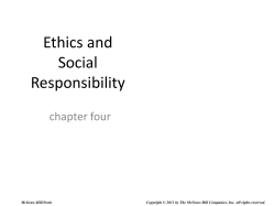 Ethics and Social Responsibility chapter four