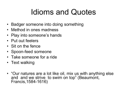 Idioms and Quotes