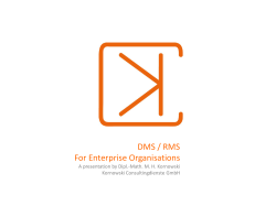 DMS / RMS For Enterprise Organisations Kornowski Consultingdienste GmbH