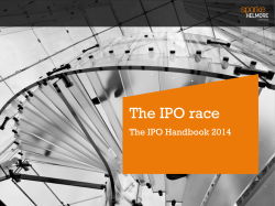 The IPO race The IPO Handbook 2014