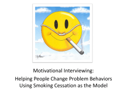 Motivational Interviewing: Helping People Change Problem Behaviors