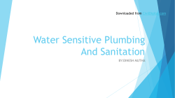 Water Sensitive Plumbing And Sanitation BY:DINESH MUTHA Downloaded from