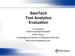 SemTech Text Analytics Evaluation
