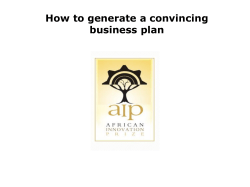 How to generate a convincing business plan