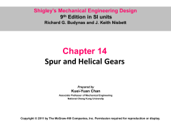 Chapter 14 Spur and Helical Gears Shigley’s Mechanical Engineering Design 9