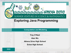 Exploring Java Programming Computation and Modeling 2010 Troy O’Neal