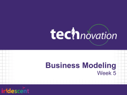 Business Modeling Week 5