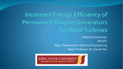 Increased Energy Efficient of Permanent Magnet Generators for