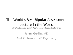 The World’s Best Bipolar Assessment Lecture in the World Jonny Gerkin, MD