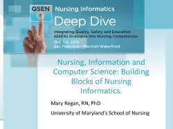 Nursing, Information and Computer Science: Building Blocks of Nursing Informatics.
