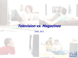 Television vs. Magazines June, 2011