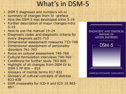 What’s in DSM-5