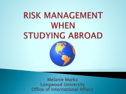 Melanie Marks Longwood University Office of International Affairs