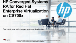 HP Converged Systems RA for Red Hat Enterprise Virtualization on CS700x