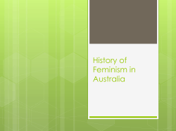 History of Feminism in Australia