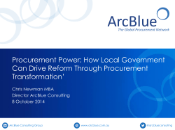 Procurement Power: How Local Government Can Drive Reform Through Procurement Transformation’