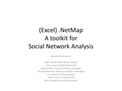 (Excel) .NetMap A toolkit for Social Network Analysis