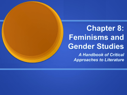 Chapter 8: Feminisms and Gender Studies A Handbook of Critical