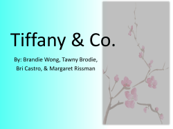 Tiffany &amp; Co. By: Brandie Wong, Tawny Brodie, 1