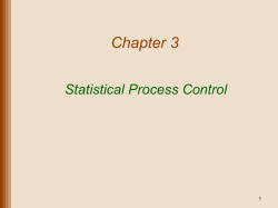 Chapter 3 Statistical Process Control 1