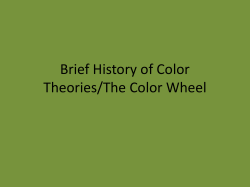 Brief History of Color Theories/The Color Wheel