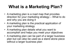 What is a Marketing Plan?