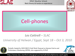 Cell-phones How cell phones work Les Cottrell