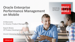 Oracle Enterprise Performance Management on Mobile