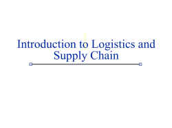 1 Introduction to Logistics and Supply Chain