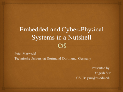 Peter Marwedel Technische Universitat Dortmund, Dortmund, Germany Presented by: Yogesh Sur