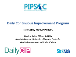 Daily Continuous Improvement Program Trey Coffey MD FAAP FRCPC