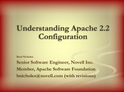 Understanding Apache 2.2 Configuration