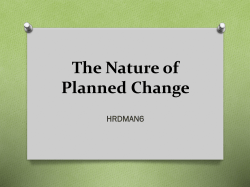 The Nature of Planned Change HRDMAN6