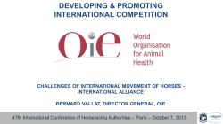 DEVELOPING &amp; PROMOTING INTERNATIONAL COMPETITION