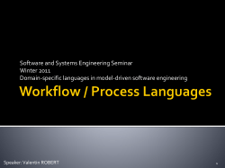 Software and Systems Engineering Seminar Winter 2011