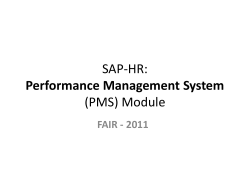 SAP-HR: (PMS) Module Performance Management System FAIR - 2011