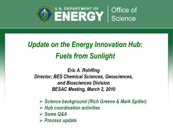 Update on the Energy Innovation Hub: Fuels from Sunlight