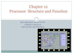 Chapter 12 Processor  Structure and Function