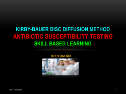 ANTIBIOTIC SUSCEPTIBILITY TESTING KIRBY-BAUER DISC DIFFUSION METHOD SKILL BASED LEARNING Dr.T.V.Rao MD