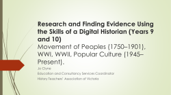 Research and Finding Evidence Using and 10) Movement of Peoples (1750–1901),