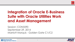 Integration of Oracle E-Business Suite with Oracle Utilities Work and Asset Management