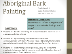 Aboriginal Bark Painting ESSENTIAL QUESTION: OBJECTIVES: