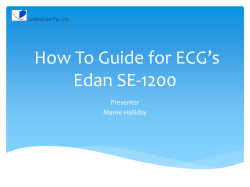 How To Guide for ECG’s Edan SE-1200 Presenter Maree Halliday