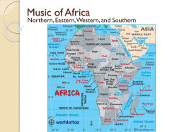 Music of Africa Northern, Eastern, Western, and Southern